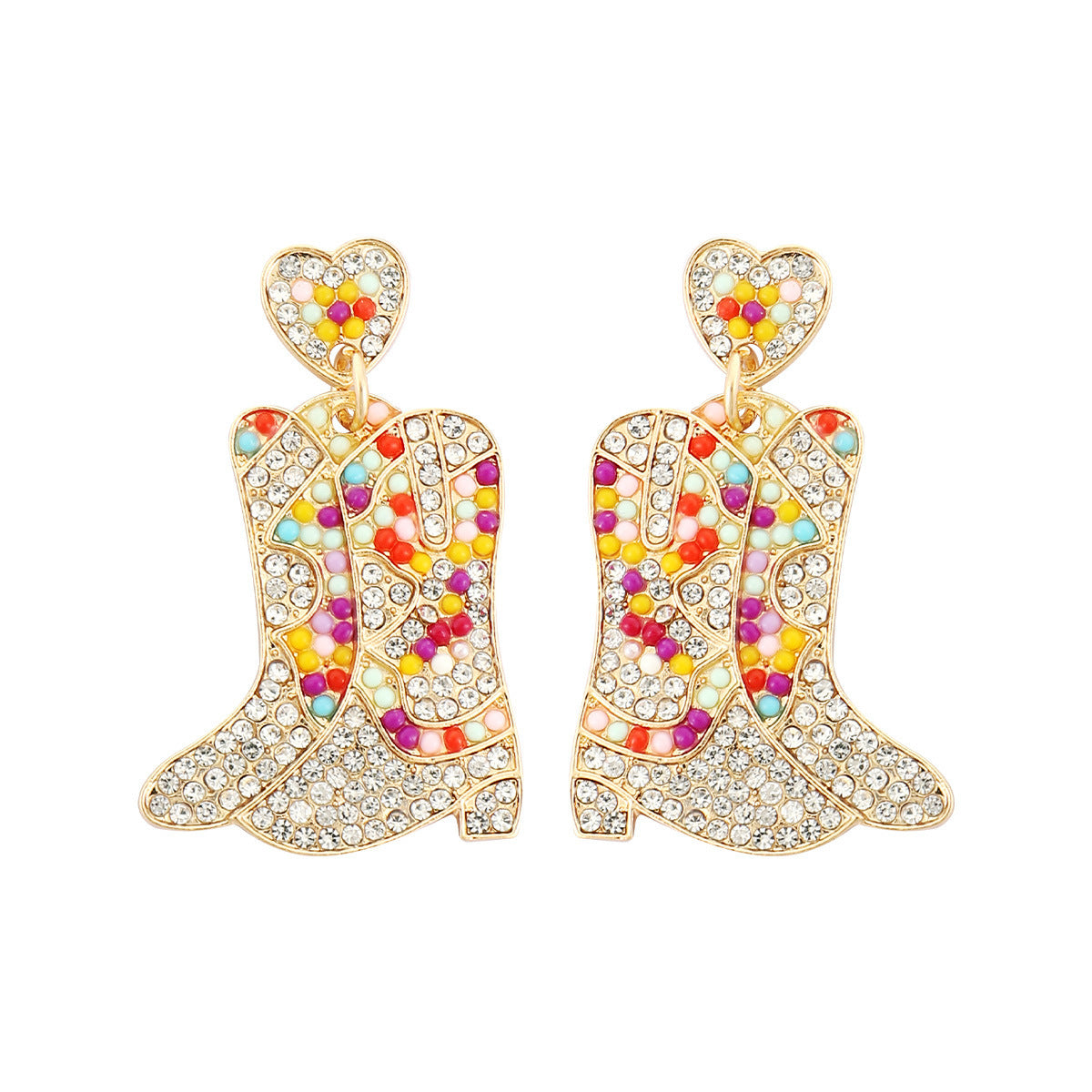 Wholesale Love Boots, Rice Bead Alloy Earrings